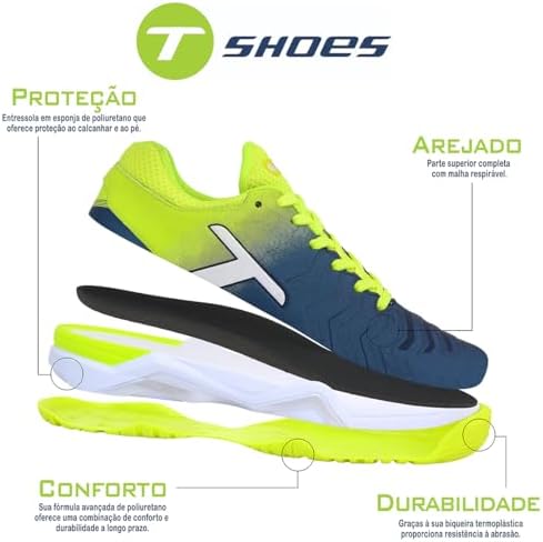 Tênis Masculino Handebol Vôlei Futsal Feminino T-Challenger Casual Tênis Masculino Handebol Vôlei Futsal Feminino T-Challenger Casual